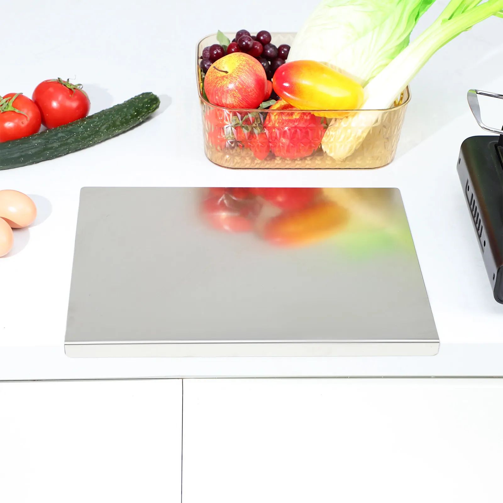 1Pcs Extra Thick Stainless Steel Dough Board Easy Clean Minimalist Design for Kneading Pastry Baking Cutting Chopping Board
1Pcs Extra Thick Stainless Steel Dough Board Easy Clean Minimalist Design for Kneading Pastry Baking Cutting Chopping Board