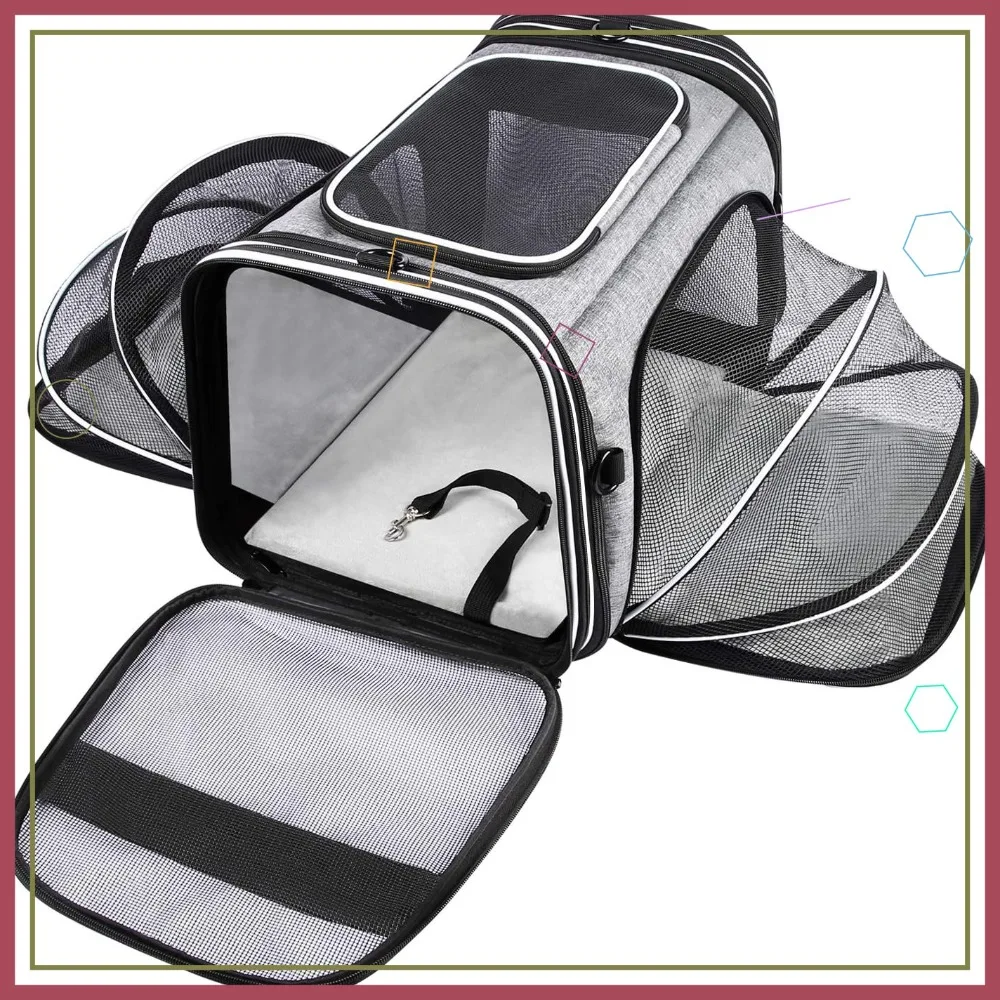 Expandable Soft Pet Carrier, Top Loading, 4 Sides, Large Travel Bag for Cats & Small Dogs
Expandable Soft Pet Carrier, Top Loading, 4 Sides, Large Travel Bag for Cats & Small Dogs