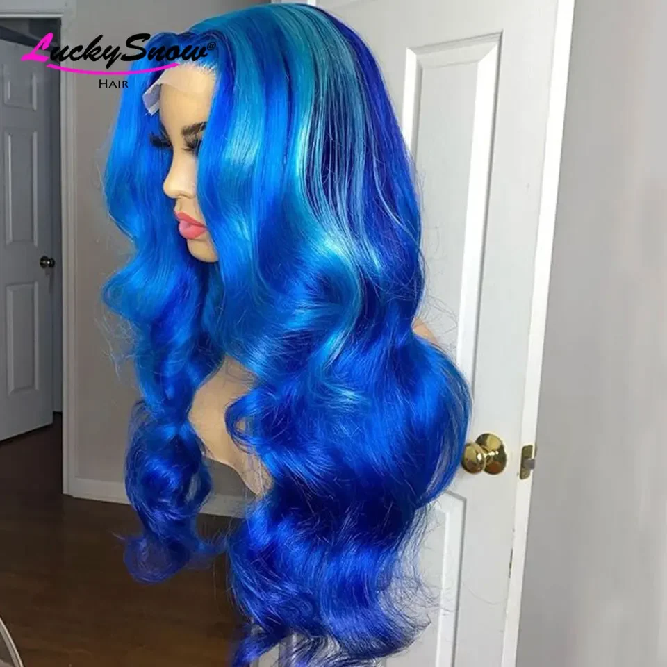 Плотность 180, прозрачные 13x4 HD, кружевные фронтальные парики для женщин, Ombre Blue, объемная волна, высокое качество, бразильский цветной парик из человеческих волос
Плотность 180, прозрачные 13x4 HD, кружевные фронтальные парики для женщин, Ombre Blue, объемная волна, высокое качество, бразильский цветной парик из человеческих волос