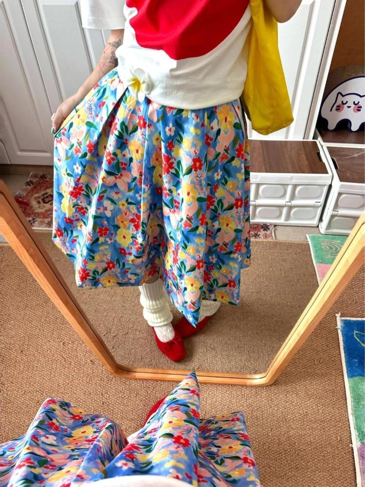 French Holiday Floral Skirts Women Summer Romantic Stylish Sweet Mujer Faldas Leisure Aesthetic A-line Design All-match Hotsweet
French Holiday Floral Skirts Women Summer Romantic Stylish Sweet Mujer Faldas Leisure Aesthetic A-line Design All-match Hotsweet