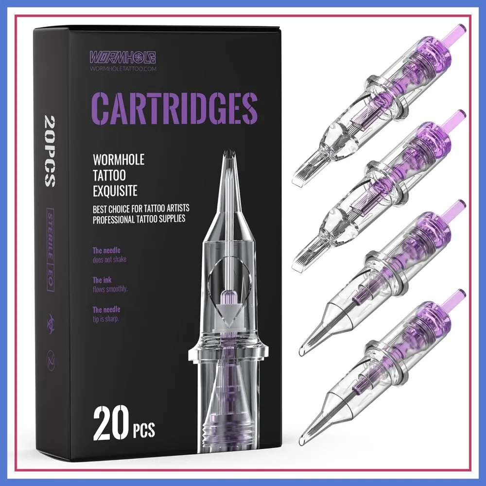 Wormhole Tattoo Cartridge Needles, 20pcs Mixed Sizes 3RL 5RL 5RM 7RM Disposable for Tattoo Pen Machine
Wormhole Tattoo Cartridge Needles, 20pcs Mixed Sizes 3RL 5RL 5RM 7RM Disposable for Tattoo Pen Machine