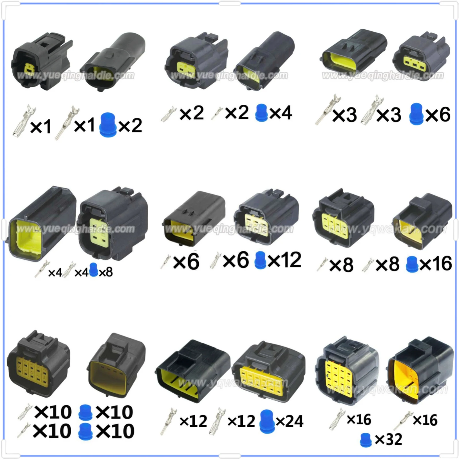 1/2/3/4/6/8/10/12/16Pin Connector Waterproof 1.8mm Male Female Connectors Truck Wire Harness Cable Socket 174879-2 174877-2
1/2/3/4/6/8/10/12/16Pin Connector Waterproof 1.8mm Male Female Connectors Truck Wire Harness Cable Socket 174879-2 174877-2