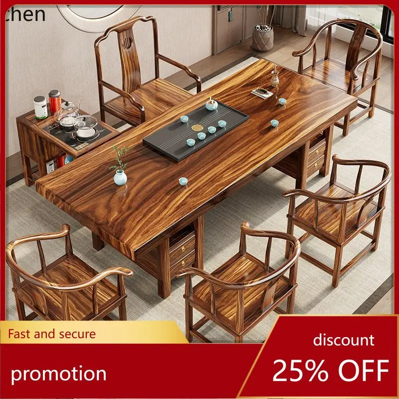 ZML Tea Table and Chair Set Solid Wood Tea Table Office Home Use All Solid Wood Tea Table 
ZML Tea Table and Chair Set Solid Wood Tea Table Office Home Use All Solid Wood Tea Table