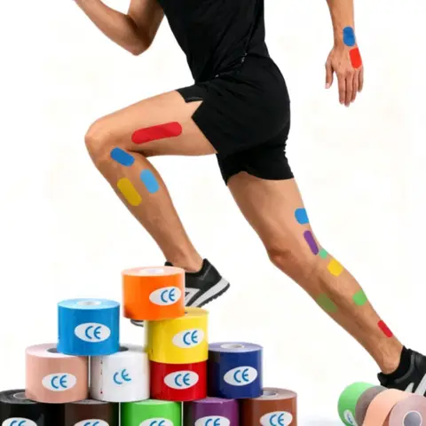 -Sports Kinesio Tape Muscle Kinesiology Elastic Knee Pain Relief Strain Patch Athletic Recovery Stickers Fitness Bandages
