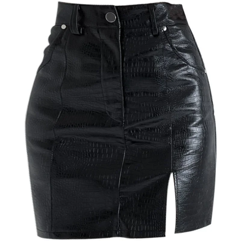 Leather Split Skirt Women's High Waist Short Skirt Skirt Girl Ropa Mujer Mini Skirts Clothes for Women
Leather Split Skirt Women's High Waist Short Skirt Skirt Girl Ropa Mujer Mini Skirts Clothes for Women