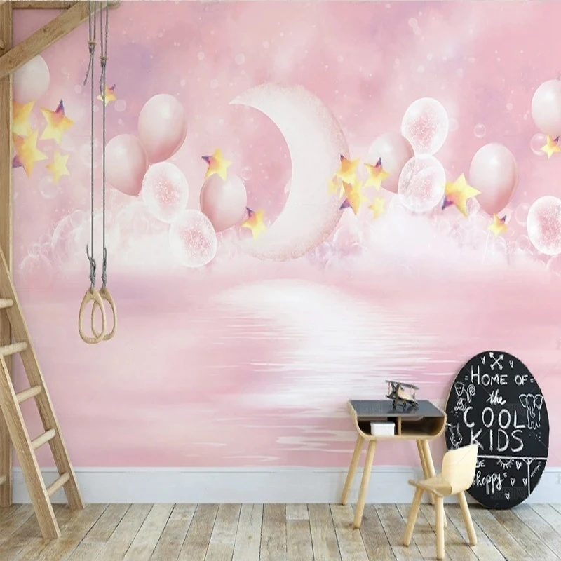 Custom Cartoon Pink Clouds Moon Themed Wall Mural for Kids Room, Personalized Nursery Wallpaper, Indoor Background Wall Art Deco
Custom Cartoon Pink Clouds Moon Themed Wall Mural for Kids Room, Personalized Nursery Wallpaper, Indoor Background Wall Art Deco