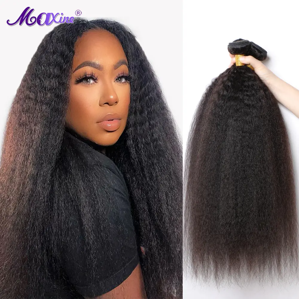 Maxine Kinky Straight Bundles 100% Human Hair Indian Raw Hair Bundles for Black Women Natural Kinky Hair Extensions for Weaving
Maxine Kinky Straight Bundles 100% Human Hair Indian Raw Hair Bundles for Black Women Natural Kinky Hair Extensions for Weaving