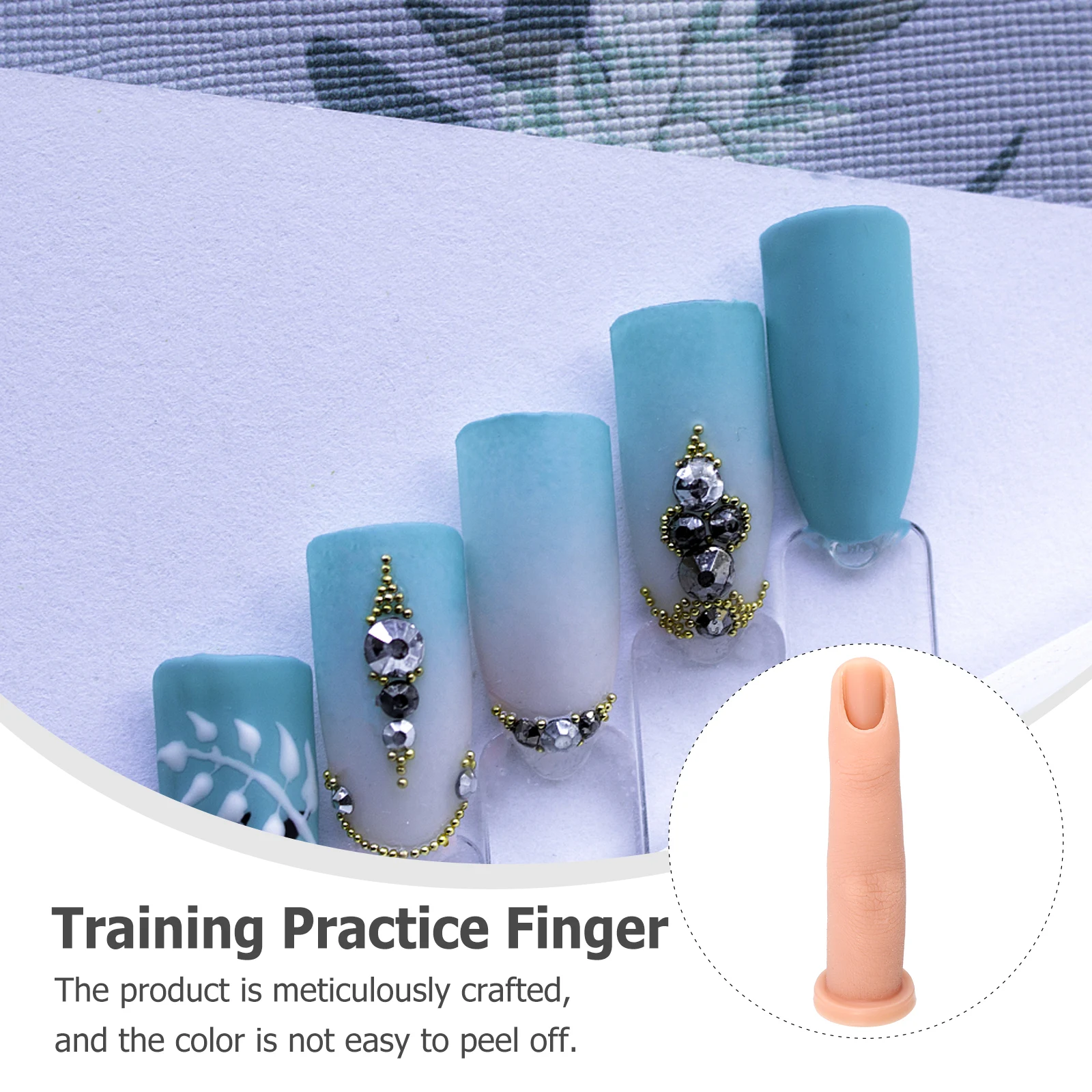 Silicone Model Fake Training Practice Finger Durable Lifelike Hand Mold Manicure Tool for Nail Art Connection Graceful Beauty
Silicone Model Fake Training Practice Finger Durable Lifelike Hand Mold Manicure Tool for Nail Art Connection Graceful Beauty