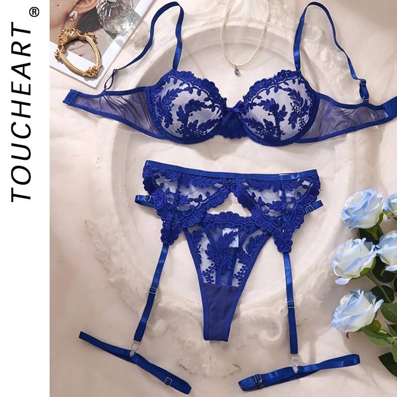 Toucheart Erotic Lingerie Three Point Type Sexy Seductive See-through Lace Embroidery Pure Desire Slim Patchwork Underwear Set
Toucheart Erotic Lingerie Three Point Type Sexy Seductive See-through Lace Embroidery Pure Desire Slim Patchwork Underwear Set