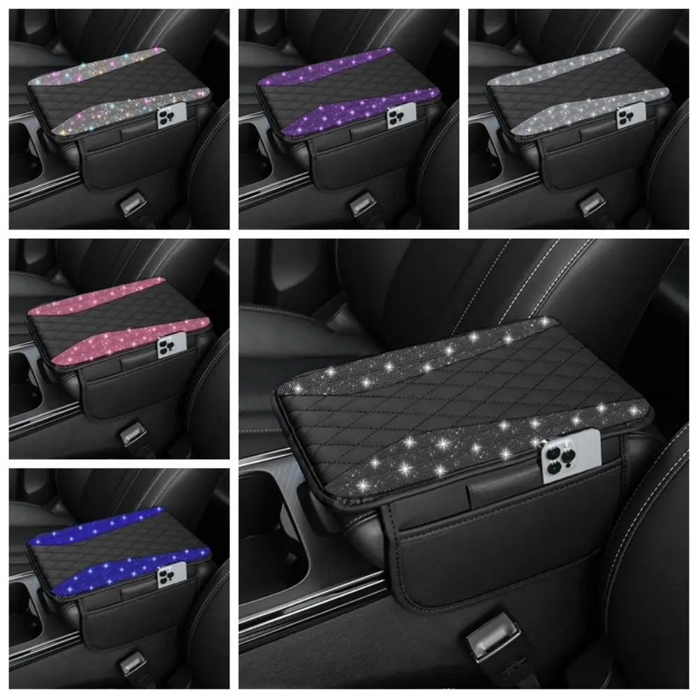 Bling Design Diamond Car Center Console Cover Universal with Storage Bags Arm Rest Cover Luxury Elegant Armrest Protector Decor
Bling Design Diamond Car Center Console Cover Universal with Storage Bags Arm Rest Cover Luxury Elegant Armrest Protector Decor