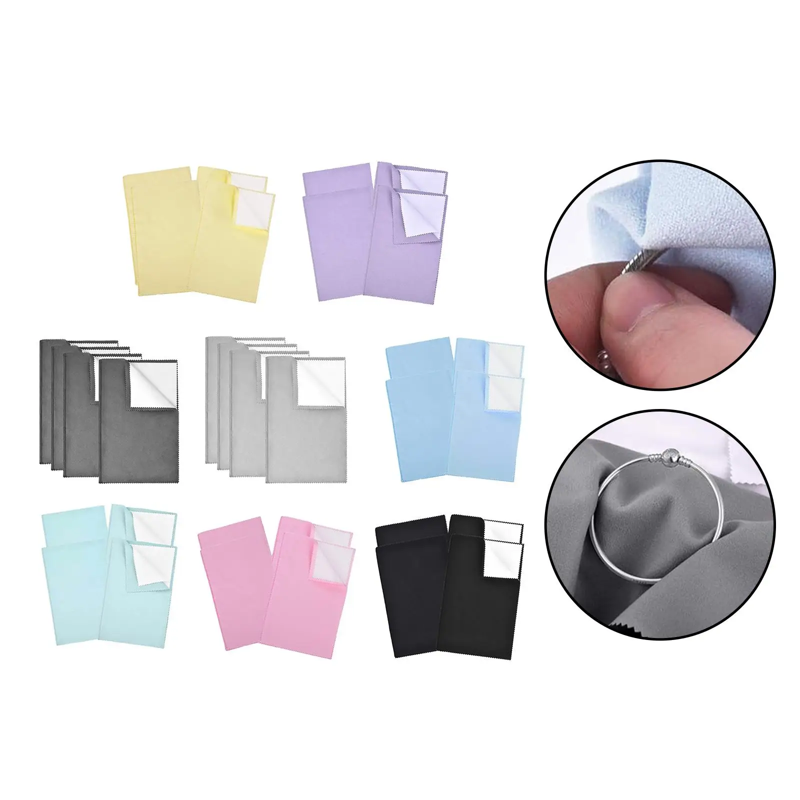 4x Jewelry Cleaning Cloths Four Layer 6.3x9.8 Inches Double Sided Multipurpose Microfiber for All Jewelry Maintenance Shining
4x Jewelry Cleaning Cloths Four Layer 6.3x9.8 Inches Double Sided Multipurpose Microfiber for All Jewelry Maintenance Shining