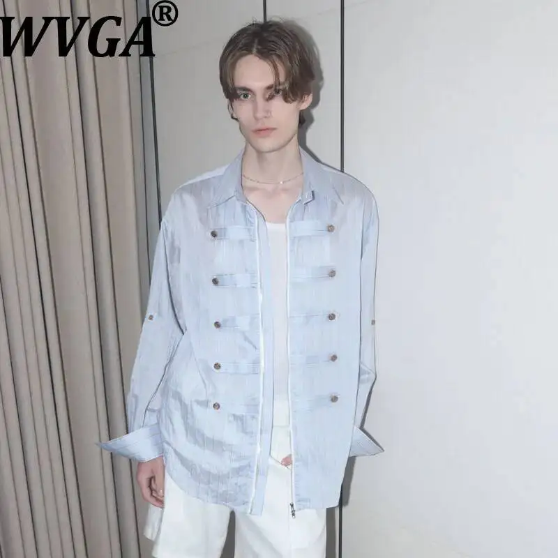 WVGA Spring Summer New Man Sunproof Lightweight Gold Thread Buttons Trendy Shirt Niche Chic Casual Square Collar Tops Ins W23657
WVGA Spring Summer New Man Sunproof Lightweight Gold Thread Buttons Trendy Shirt Niche Chic Casual Square Collar Tops Ins W23657