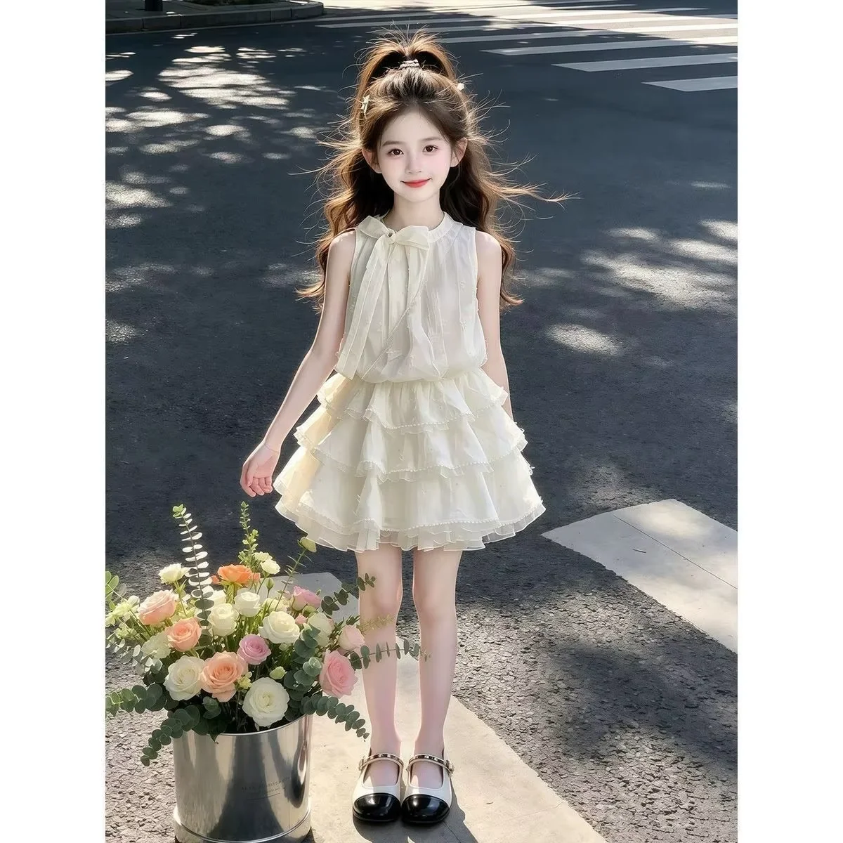 Summer 2026 New Fashionable Girls' Dress 5-12 Year Old Children's White Sleeveless Princess Dress Trendy
Summer 2026 New Fashionable Girls' Dress 5-12 Year Old Children's White Sleeveless Princess Dress Trendy