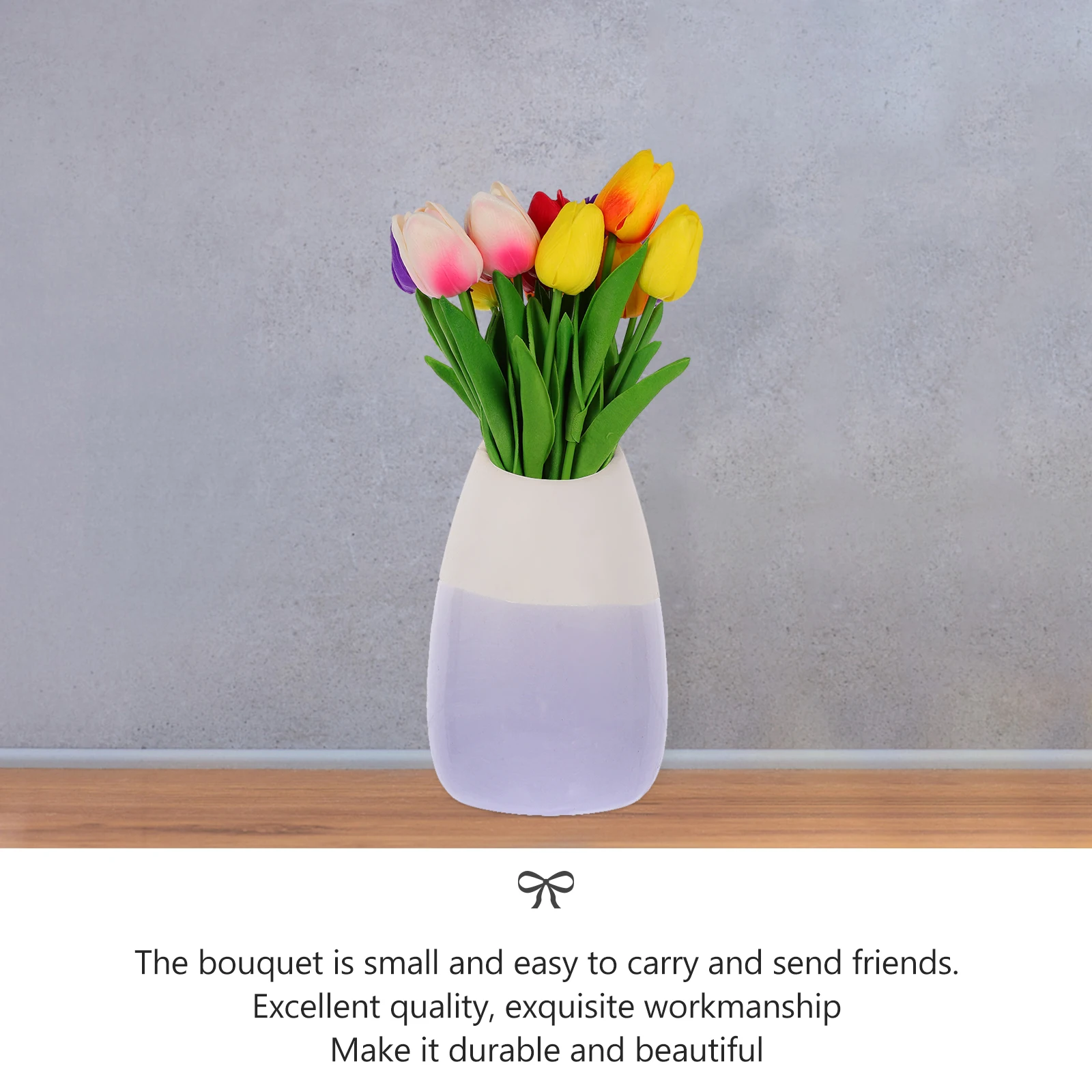 15pcs Tulip Flower Bouquet Artificial PU Plastic Home Decor Romantic Flower nament Photography Prop No Water Needed
15pcs Tulip Flower Bouquet Artificial PU Plastic Home Decor Romantic Flower nament Photography Prop No Water Needed