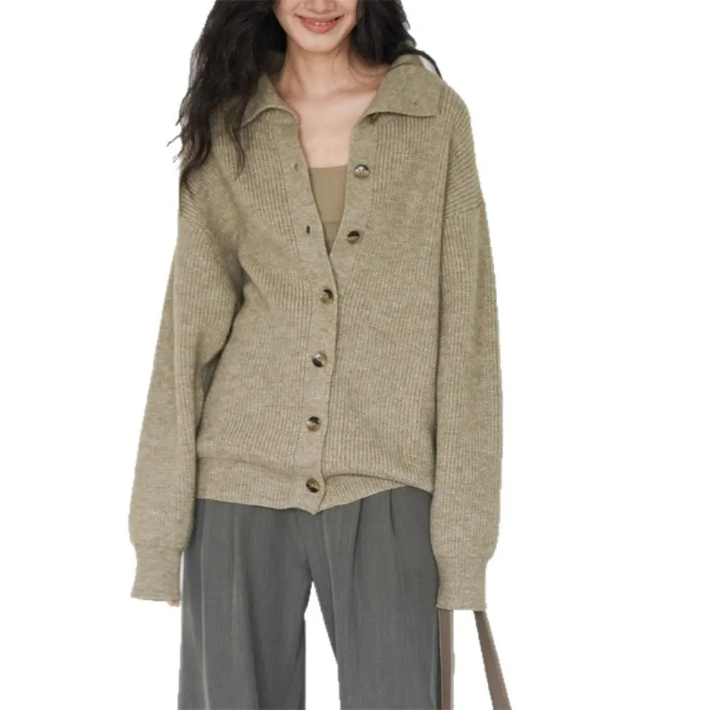 Женская водолазка, вязаный кардиган, свободный однотонный свитер в ленивом стиле, осенняя новинка
Женская водолазка, вязаный кардиган, свободный однотонный свитер в ленивом стиле, осенняя новинка