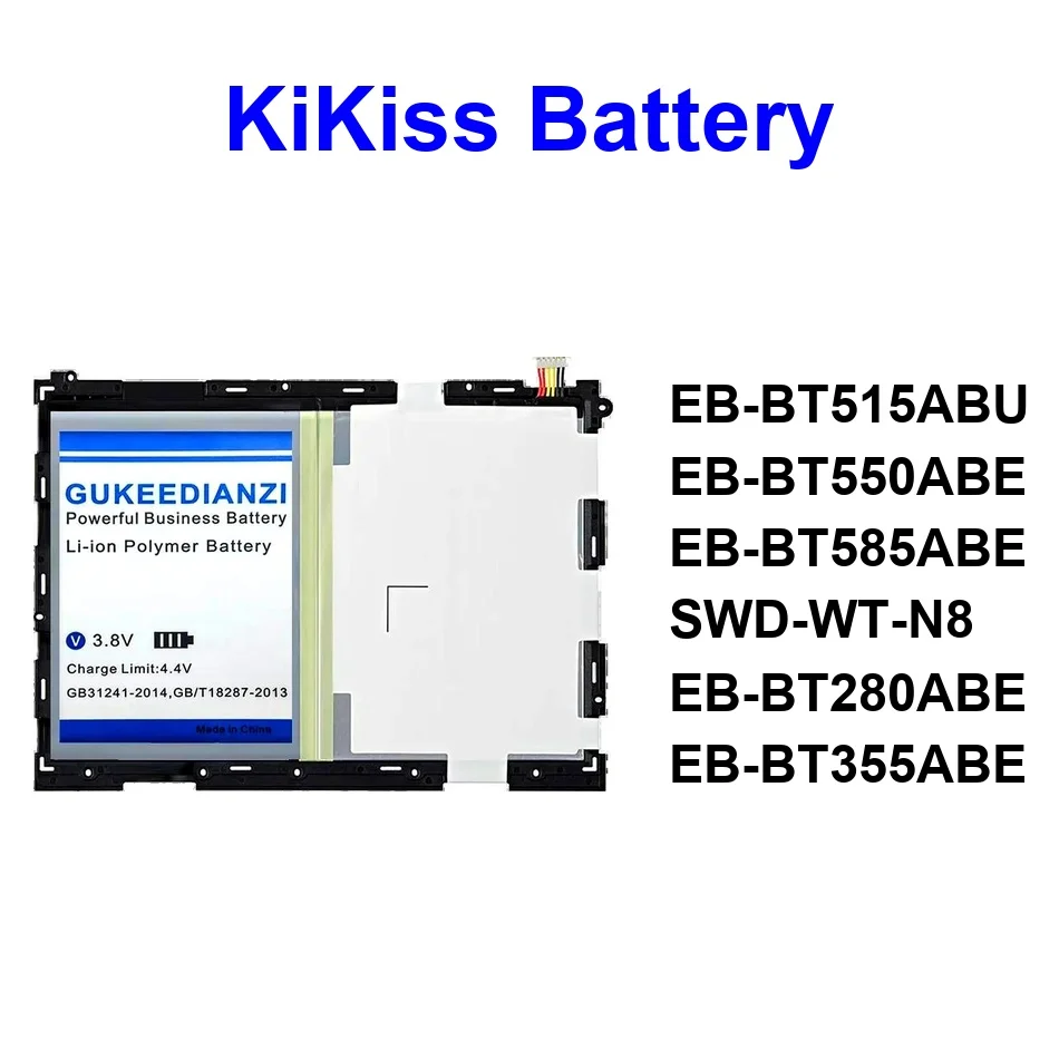 Tablet Battery For Samsung Galaxy Tab a T290 T295 7.0 8.0 9.7 10.1 2019 2016 EB-BT550ABE EB-BT585ABE Swd-WT-N8 4900-12000mAh
Tablet Battery For Samsung Galaxy Tab a T290 T295 7.0 8.0 9.7 10.1 2019 2016 EB-BT550ABE EB-BT585ABE Swd-WT-N8 4900-12000mAh