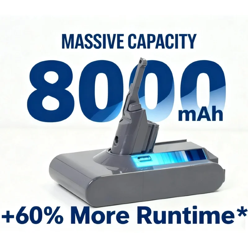 V6 V7 V8 V10 Replacement Battery Lithium-ion 25.2V 8000mAh For Dyson Cleaner Absolute Replaceable Fluffy Cyclone Vacuum Cleaner
V6 V7 V8 V10 Replacement Battery Lithium-ion 25.2V 8000mAh For Dyson Cleaner Absolute Replaceable Fluffy Cyclone Vacuum Cleaner