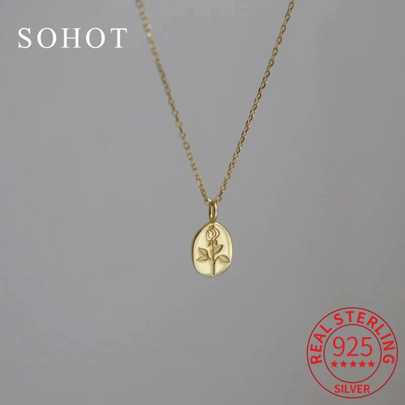Real 925 Sterling Silver 14k Engraved Flowers Pendant Necklace for Elegant Women Irregular Cute Fine Jewelry Plant Accessories
Real 925 Sterling Silver 14k Engraved Flowers Pendant Necklace for Elegant Women Irregular Cute Fine Jewelry Plant Accessories