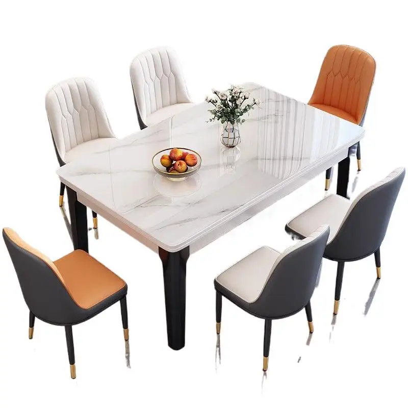 chair combination modern simple light luxury household small apartment rectangular western dining table eating table
chair combination modern simple light luxury household small apartment rectangular western dining table eating table