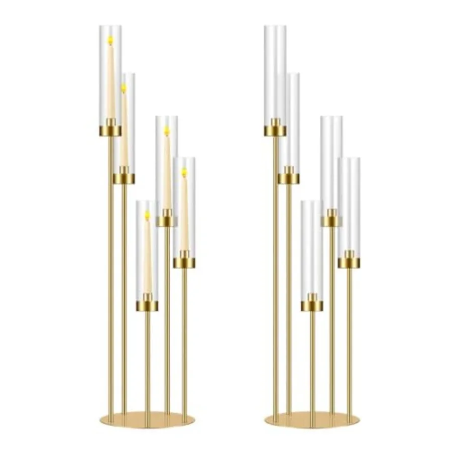 35in Set Candelabra Candle Centerpieces for Tables Candlesticks Holder Wedding Centerpieces Table Decorations Acrylic lampshade
35in Set Candelabra Candle Centerpieces for Tables Candlesticks Holder Wedding Centerpieces Table Decorations Acrylic lampshade