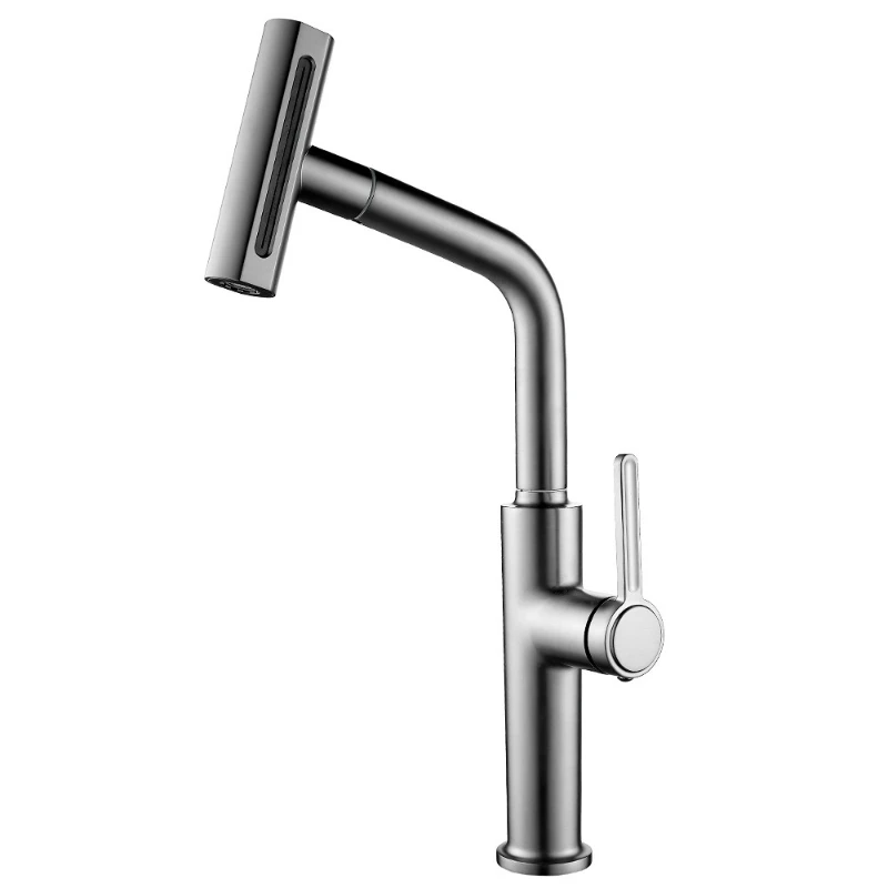 Kitchen hot and cold faucet pull head dishbasin
Kitchen hot and cold faucet pull head dishbasin