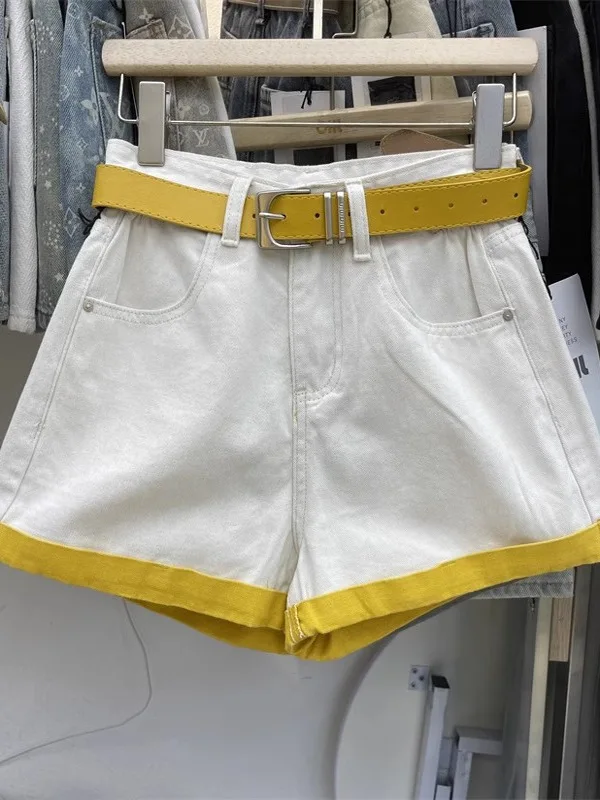 High Waist Wide Leg Short Jeans Student Fashion Age Reduction Washed Color Block Denim Shorts Casual Commute Style Summer Wear
High Waist Wide Leg Short Jeans Student Fashion Age Reduction Washed Color Block Denim Shorts Casual Commute Style Summer Wear