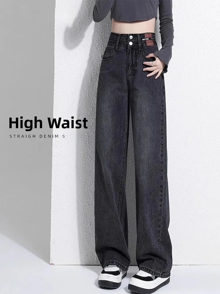 Retro Slim Wide Leg Denim Jeans Women's Spring 2025 Loose Versatile High Waist Slim Straight Leg Pants Casual Style High Wais...
Retro Slim Wide Leg Denim Jeans Women's Spring 2025 Loose Versatile High Waist Slim Straight Leg Pants Casual Style High Wais...