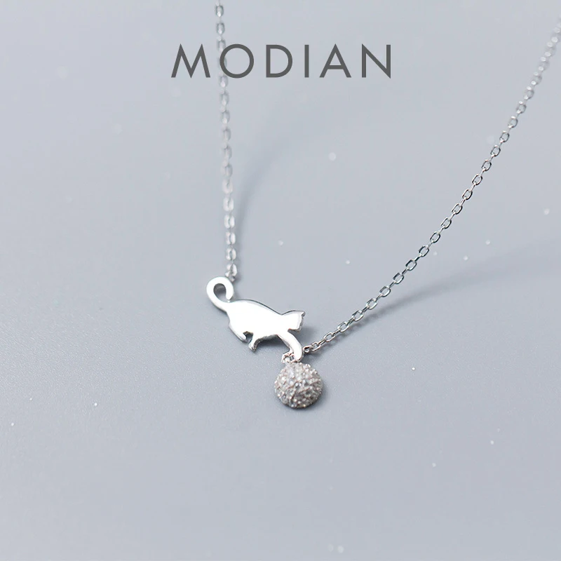 Modian Radiant CZ Little Ball Lovely Cat Sterling Silver 925 Pendant Necklace for Women Adjustable Simple Necklace Fine Jewelry
Modian Radiant CZ Little Ball Lovely Cat Sterling Silver 925 Pendant Necklace for Women Adjustable Simple Necklace Fine Jewelry