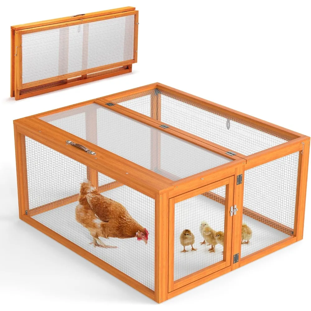Portable Chicken Coop with UV-Proof Panel, 4X Garden Stakes, Wooden Rabbit Hutch, Chicken Brooder Indoor, Outdoor Folding
Portable Chicken Coop with UV-Proof Panel, 4X Garden Stakes, Wooden Rabbit Hutch, Chicken Brooder Indoor, Outdoor Folding