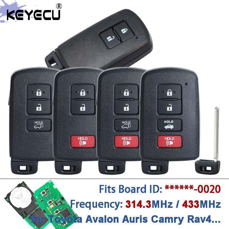 KEYECU 314,3/433 МГц HYQ14FBA 281451-0020 G Board Smart Remote Key Fob для Toyota Avalon Auris Camry Corolla Rav4 Prius 2012-18
KEYECU 314,3/433 МГц HYQ14FBA 281451-0020 G Board Smart Remote Key Fob для Toyota Avalon Auris Camry Corolla Rav4 Prius 2012-18