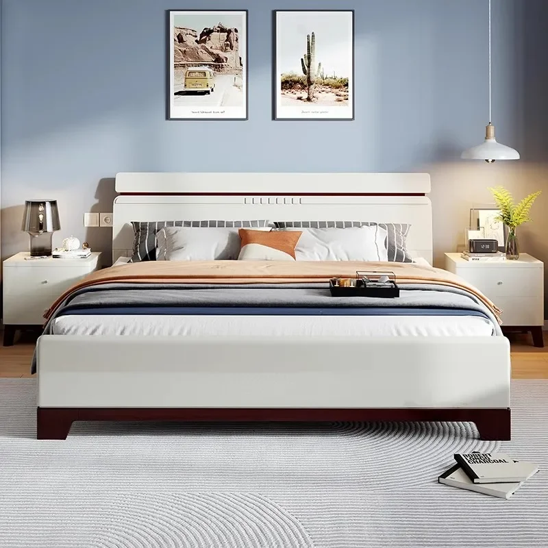 -Smart Home Nordic Style Double Bed Bedroom Rice Home Wood Grain Storage Bed Plate Bed
-Smart Home Nordic Style Double Bed Bedroom Rice Home Wood Grain Storage Bed Plate Bed