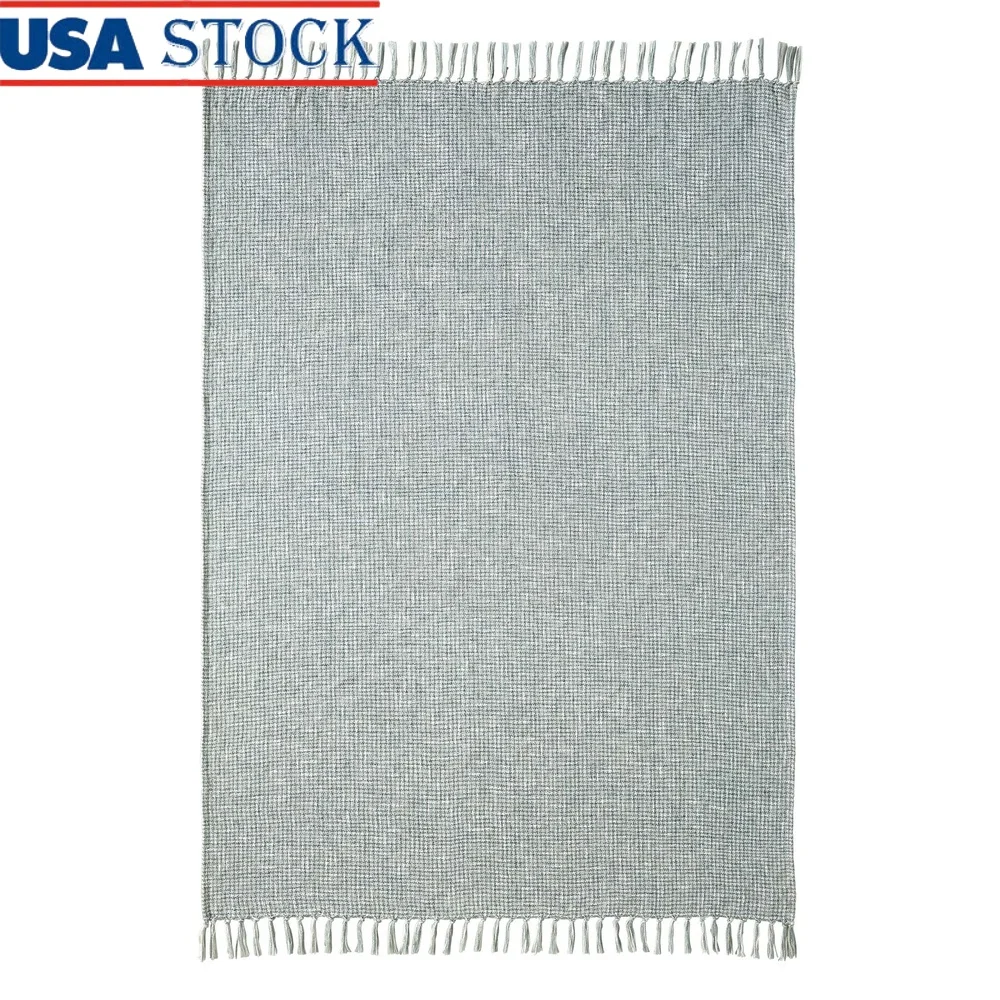 Cozy Oversized Cotton Polyester Decorative Throw with Knotted Tassels Two-Tone Marled Knit Bed Couch Chair 50x70 Inches
Cozy Oversized Cotton Polyester Decorative Throw with Knotted Tassels Two-Tone Marled Knit Bed Couch Chair 50x70 Inches