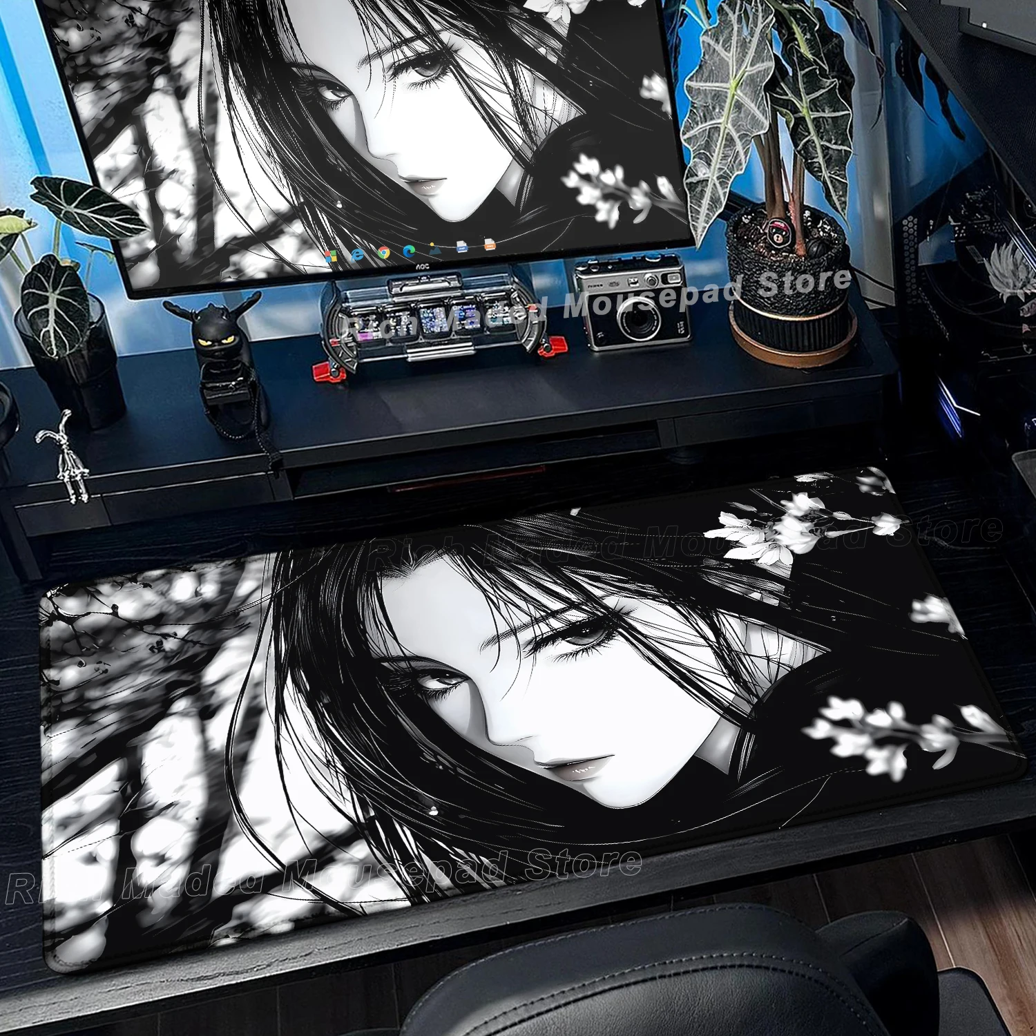 Black White Desk Mat Anime Girls Mouse Pad Kawaii Non-Slip Rubber Cute Large Gaming Mousepad Gamer Mouse Mat Gamer Keyboard pad 
Black White Desk Mat Anime Girls Mouse Pad Kawaii Non-Slip Rubber Cute Large Gaming Mousepad Gamer Mouse Mat Gamer Keyboard pad