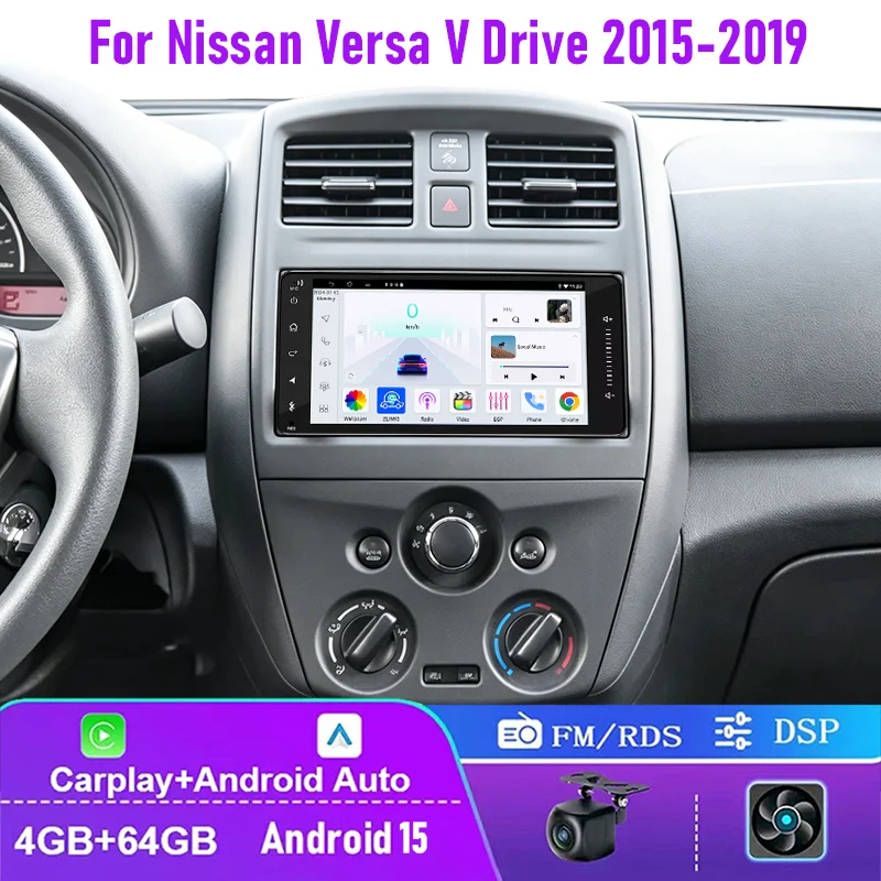 7" 4+64GB For Nissan Versa V Drive 2015-2019 Car Radio Wireless Carplay Android 15 Auto FM BT Head Unit Plug & Play
7" 4+64GB For Nissan Versa V Drive 2015-2019 Car Radio Wireless Carplay Android 15 Auto FM BT Head Unit Plug & Play