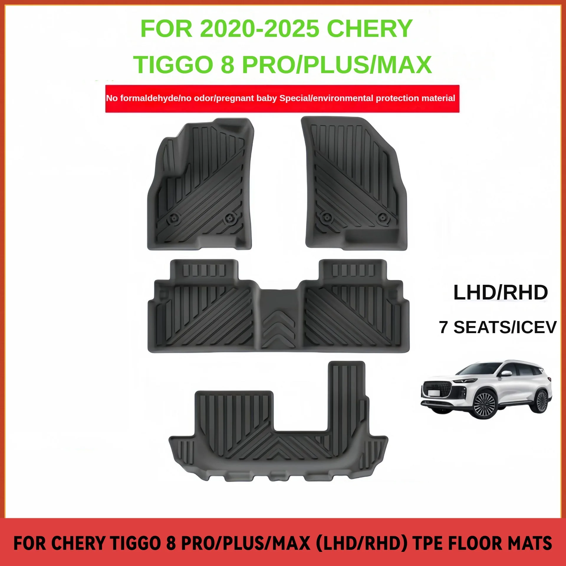 TPE Car Floor Mats For CHERRY TIGGO 8 PR0/MAX/PLUS LHD/RHD All-Weather Mats
TPE Car Floor Mats For CHERRY TIGGO 8 PR0/MAX/PLUS LHD/RHD All-Weather Mats