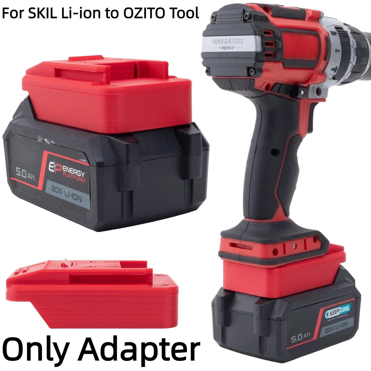 Battery Adapter for SKIL18-20V Lithium Ion Battery Converter TO OZITO 18V Cordless Drilling Tools Accessory(Only Adapter)
Battery Adapter for SKIL18-20V Lithium Ion Battery Converter TO OZITO 18V Cordless Drilling Tools Accessory(Only Adapter)