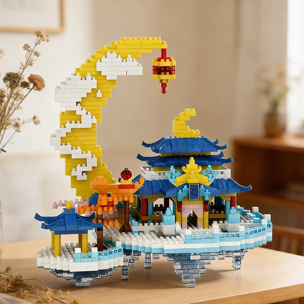 Moon Palace Micro Building Blocks, Chinese Traditional Pavilion Model, Desktop Decor Ornament Gift
Moon Palace Micro Building Blocks, Chinese Traditional Pavilion Model, Desktop Decor Ornament Gift