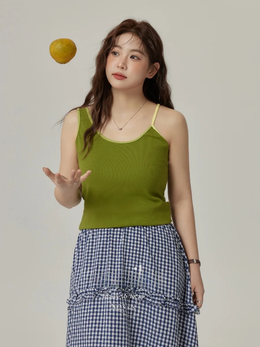 plus Size Women's round Neck Color Block Camisole Tank Top Inner Wear Base Layer Slimming Versatile Commute Style Cotton Blend
plus Size Women's round Neck Color Block Camisole Tank Top Inner Wear Base Layer Slimming Versatile Commute Style Cotton Blend