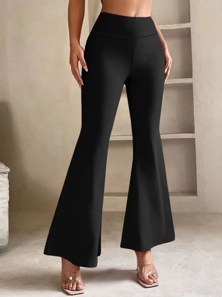 Женские элегантные брюки-клеш однотонного цвета, эластичные, с высокой талией, широкими штанинами, повседневные, больших размеров, подходят для весеннего гардероба.
Женские элегантные брюки-клеш однотонного цвета, эластичные, с высокой талией, широкими штанинами, повседневные, больших размеров, подходят для весеннего гардероба.