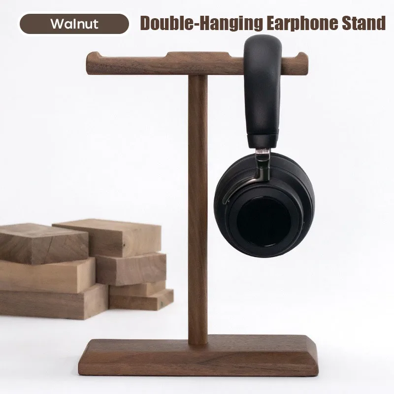 Classic Walnut Wooden Heaphones Holder Universal Double Hanger Earphone Stand Headset Desktop Display Shelf for Gaming Headphone
Classic Walnut Wooden Heaphones Holder Universal Double Hanger Earphone Stand Headset Desktop Display Shelf for Gaming Headphone