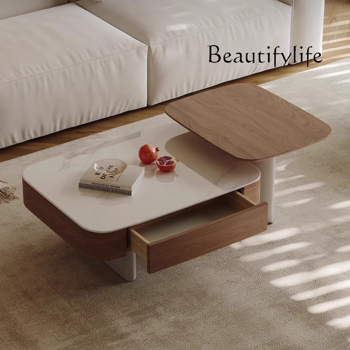 Lifting microcrystalline stone coffee table household living room storage walnut leather small apartment living room modern
Lifting microcrystalline stone coffee table household living room storage walnut leather small apartment living room modern