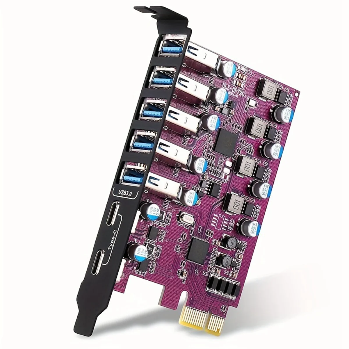 AB20-7 Ports USB 3.0 Expansion Card USB-A 5X USB-C 2X PCI Express USB Add in Card Hub Converter for Desktop PC Host Card
AB20-7 Ports USB 3.0 Expansion Card USB-A 5X USB-C 2X PCI Express USB Add in Card Hub Converter for Desktop PC Host Card