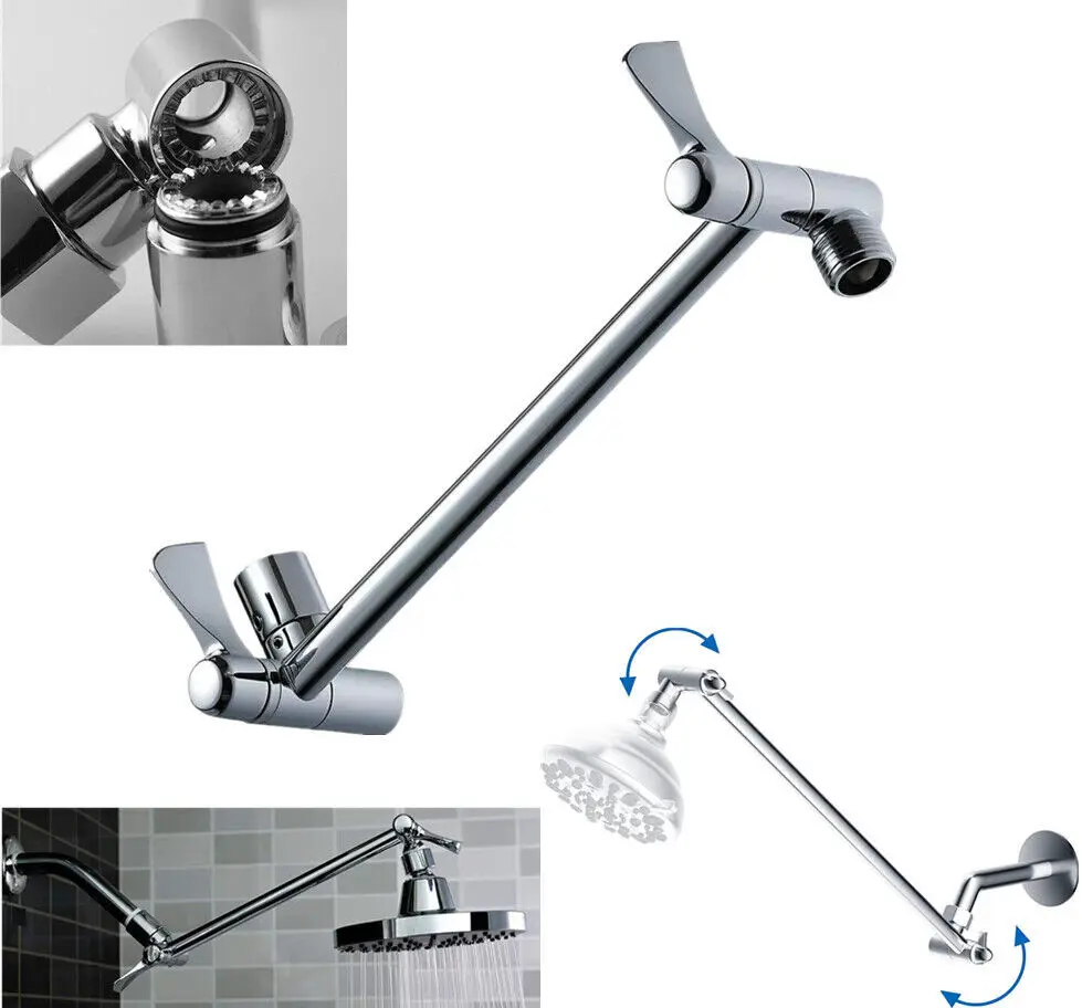 11" Solid Brass Shower Head Extension Arm with Lock Joints Adjustable Height
11" Solid Brass Shower Head Extension Arm with Lock Joints Adjustable Height