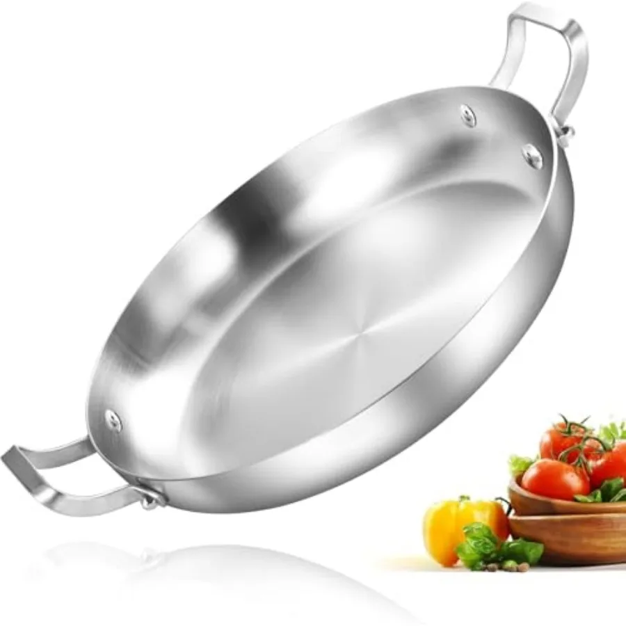 14-ch Tri-Ply Staless Steel Large Skillet Griddle Large Fryg Jumbo Cooker duction Cookware Dishwasher and Oven Safe
14-ch Tri-Ply Staless Steel Large Skillet Griddle Large Fryg Jumbo Cooker duction Cookware Dishwasher and Oven Safe