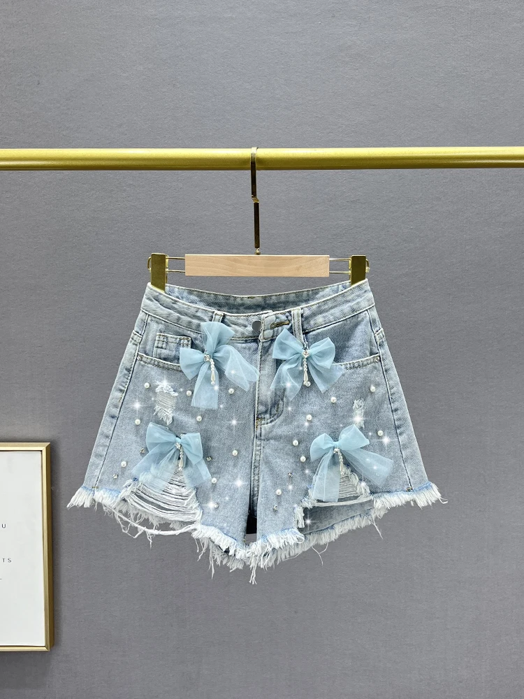 High Waist Denim orts Women's Summer 2023 New Sle Slimming A-Line Wide Leg Hot Pants Rhinestone Embellied Vintage Sle
High Waist Denim orts Women's Summer 2023 New Sle Slimming A-Line Wide Leg Hot Pants Rhinestone Embellied Vintage Sle