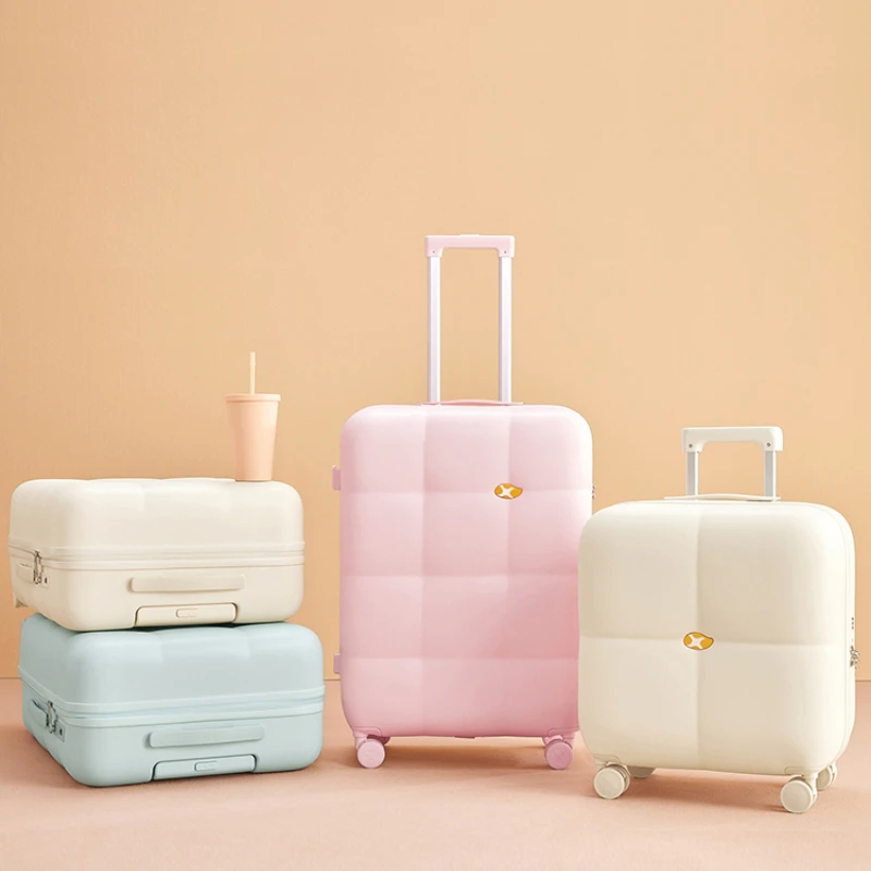 Luggage 20-inch boarding small pink universal wheel cute new password box lever
Luggage 20-inch boarding small pink universal wheel cute new password box lever
