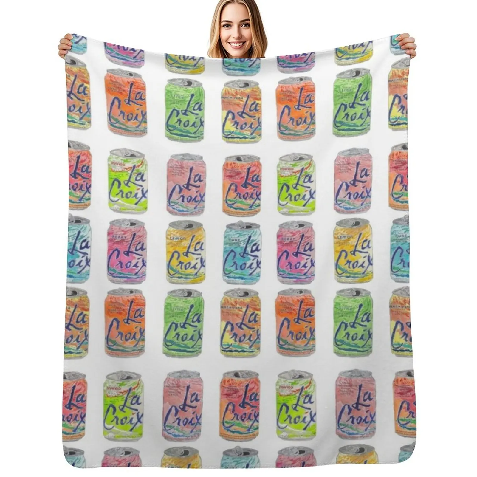 La Croix Cans Throw Blanket Portable Lightweight Blanket for Travel Camping
La Croix Cans Throw Blanket Portable Lightweight Blanket for Travel Camping