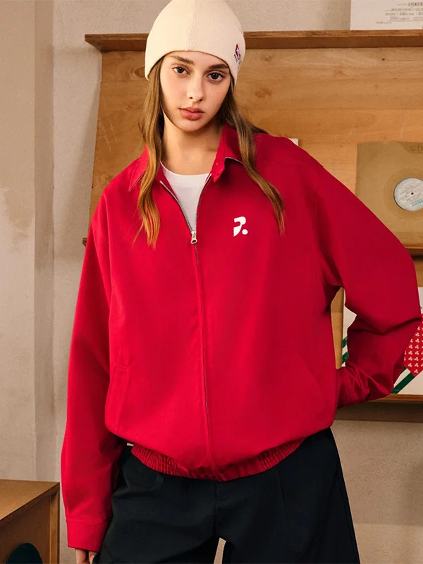 Red Premium Embroidered Flight Jaet Men's Loose ort Collar Coat Casual Top Trendy Polyester Fiber Long Sve Zipper
Red Premium Embroidered Flight Jaet Men's Loose ort Collar Coat Casual Top Trendy Polyester Fiber Long Sve Zipper