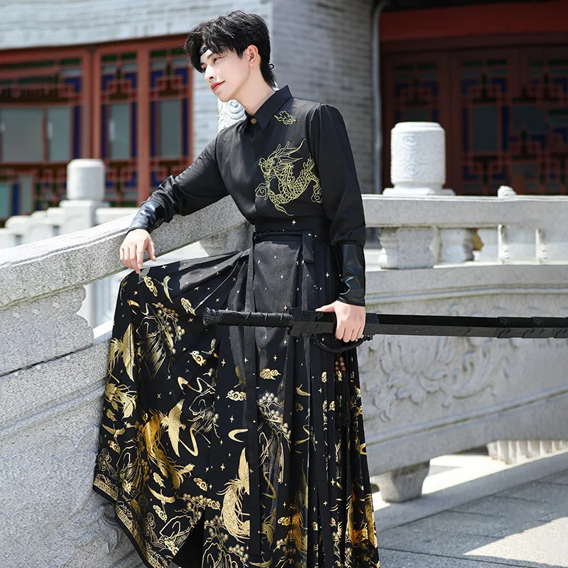 Большой размер 5XL, китайская юбка с лицом лошади Hanfu, мужской праздничный наряд, винтажные танцевальные костюмы династии Хань, карнавальный костюм на Хэллоуин, косплей
Большой размер 5XL, китайская юбка с лицом лошади Hanfu, мужской праздничный наряд, винтажные танцевальные костюмы династии Хань, карнавальный костюм на Хэллоуин, косплей