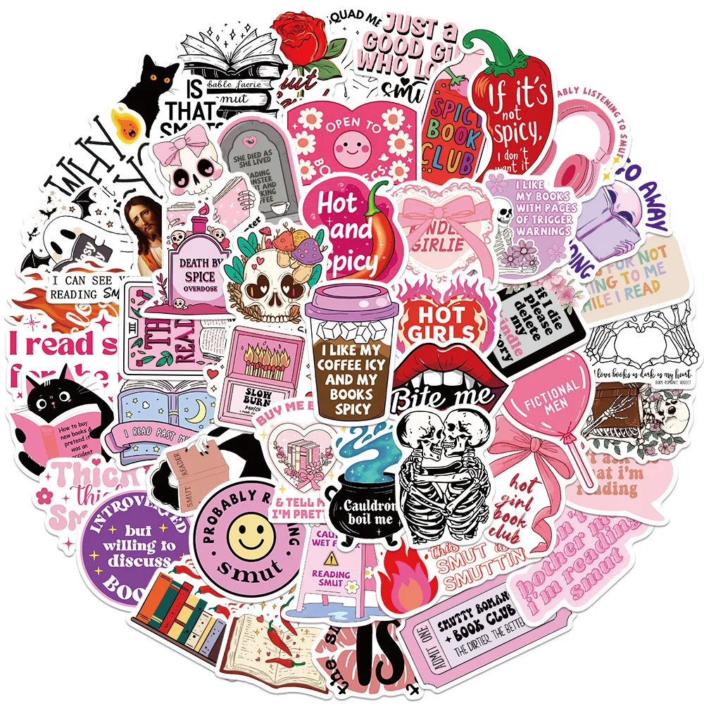 10/50pcs Cute Pink Bookish Smutty Romance Reading Stickers Kindle Graffiti Notebook Guitar Luggage DIY Waterproof Sticker Decals
10/50pcs Cute Pink Bookish Smutty Romance Reading Stickers Kindle Graffiti Notebook Guitar Luggage DIY Waterproof Sticker Decals
